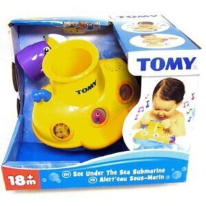 New Sealed Tomy Bath Toy- See Under The Sea Submarine w/Music 18 Months +